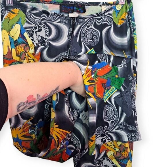 TRIPP NYC Vintage 80s 90s Pinball Space Print Pants size Small RARE - Picture 2 of 8